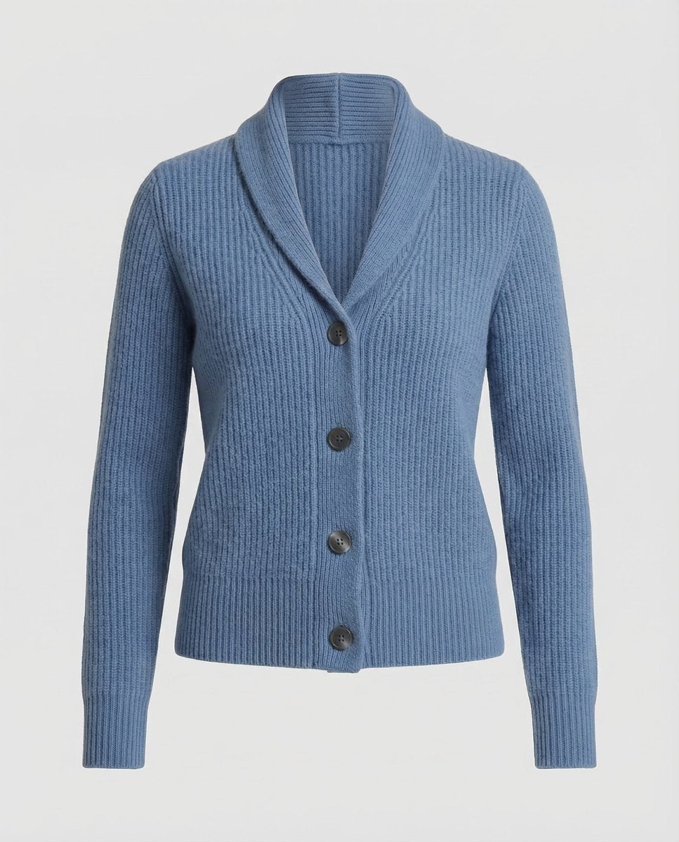 Frieda | Cardigan en tricot pour femmes avec col revers et boutons à manches longues