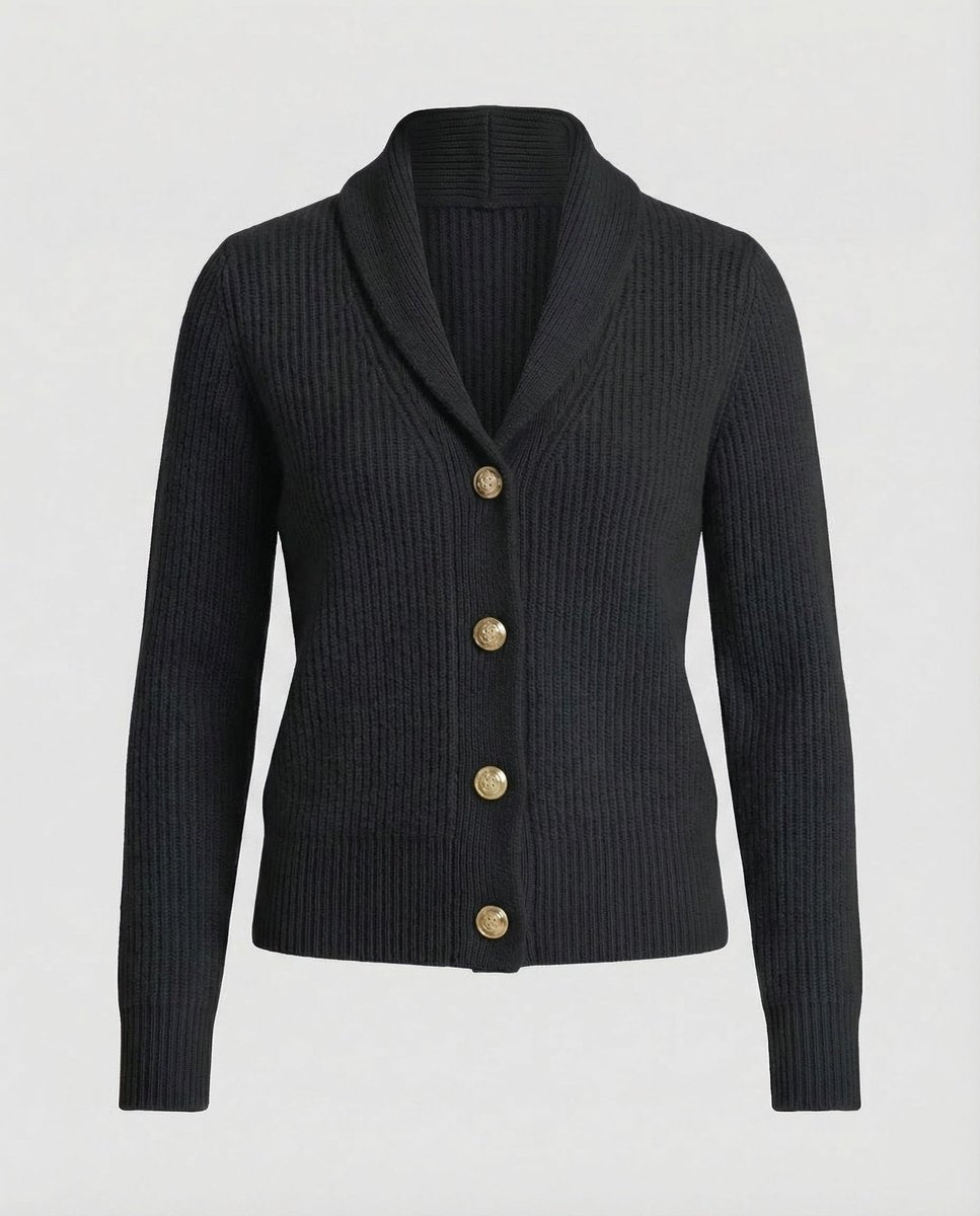 Frieda | Cardigan en tricot pour femmes avec col revers et boutons à manches longues