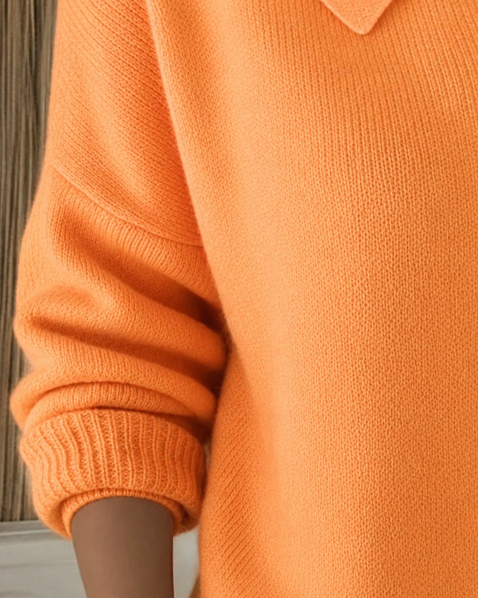 Nora | Veste en tricot pour femmes avec col chemise et boutonnière Coupe décontractée