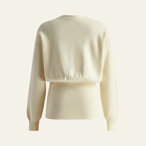 Cardigan pour femmes avec décolleté en V, fermeture à boutons et manches longues