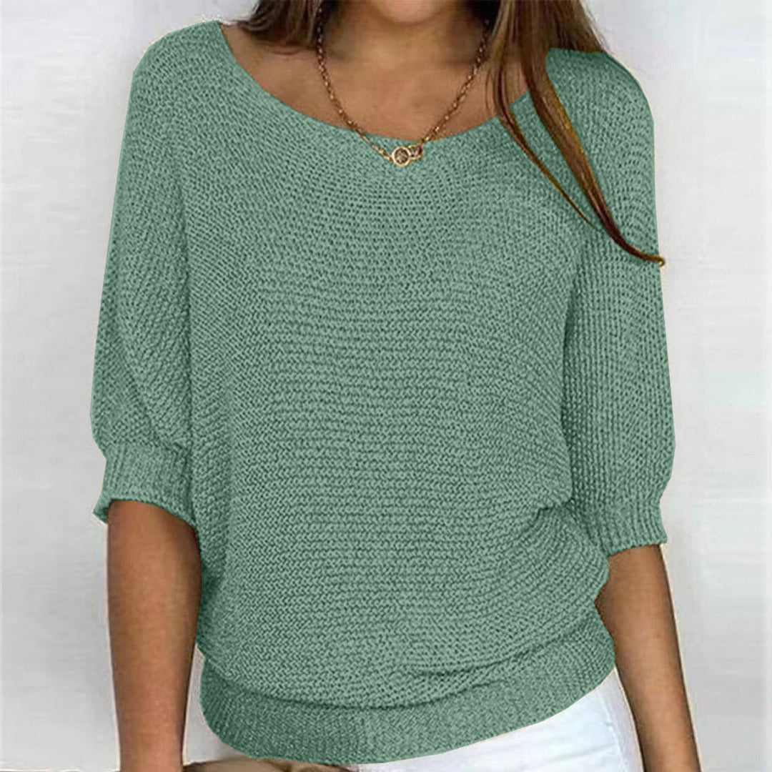 Lena | Pull en tricot pour femmes - Sweater oversize décontracté avec des manches chauve-souris