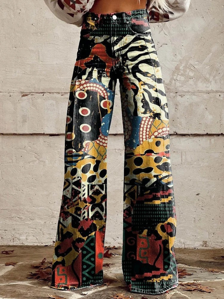 Pantalon en jean stylé pour femmes avec jambes larges | Baggy