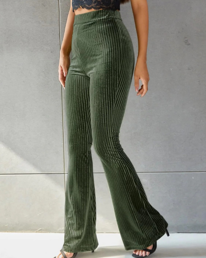 Pantalon évasé stylé pour femmes | Velours côtelé