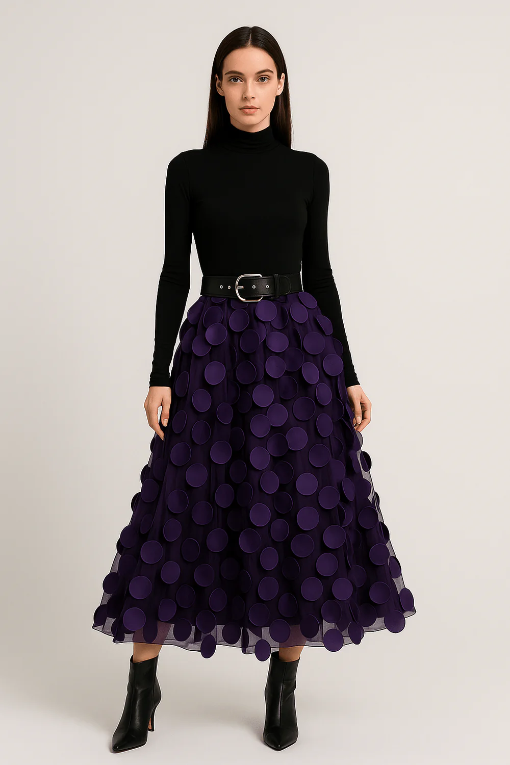 Jupe midi vintage stylée pour femmes | Long