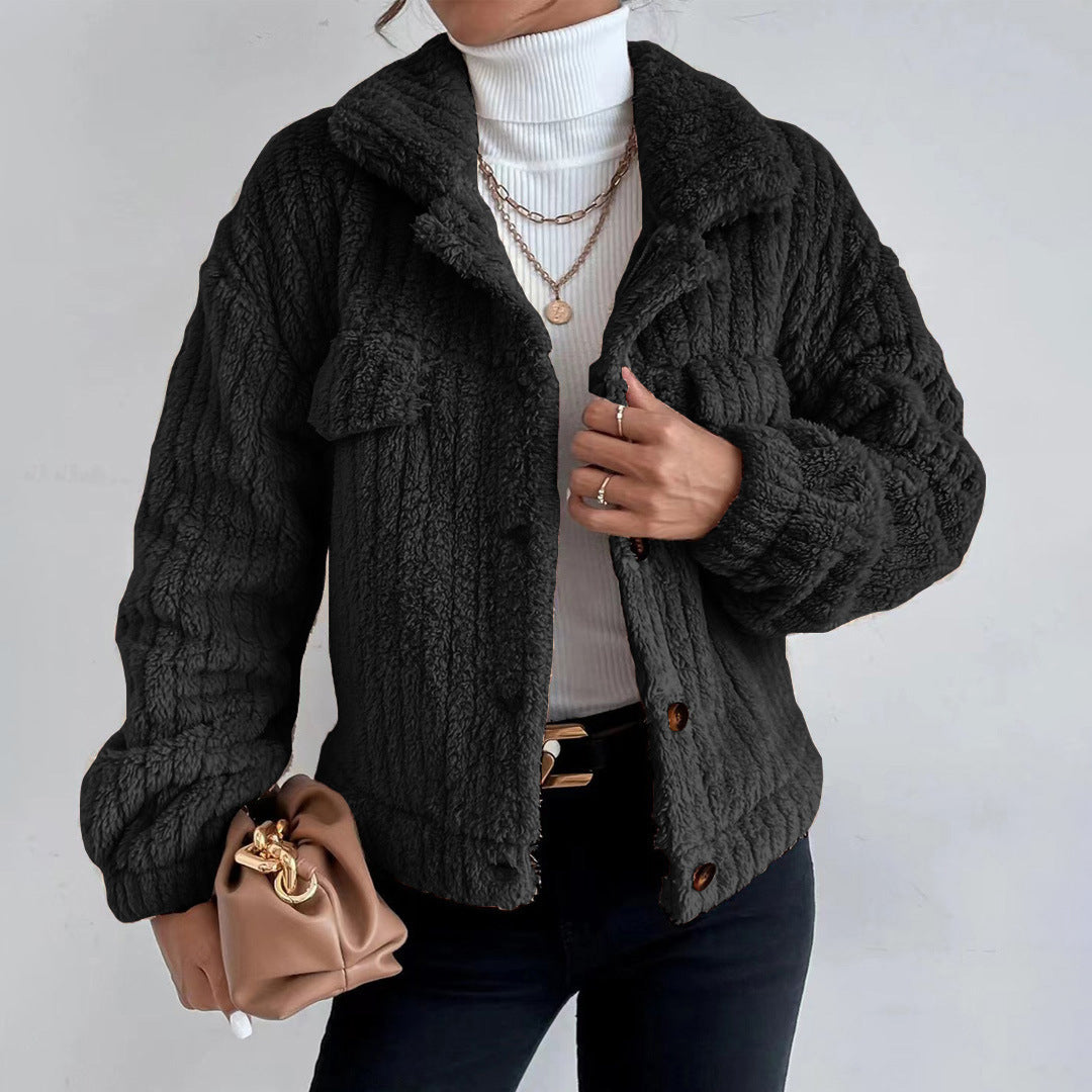 Manteau en Teddy pour femmes stylé | Court