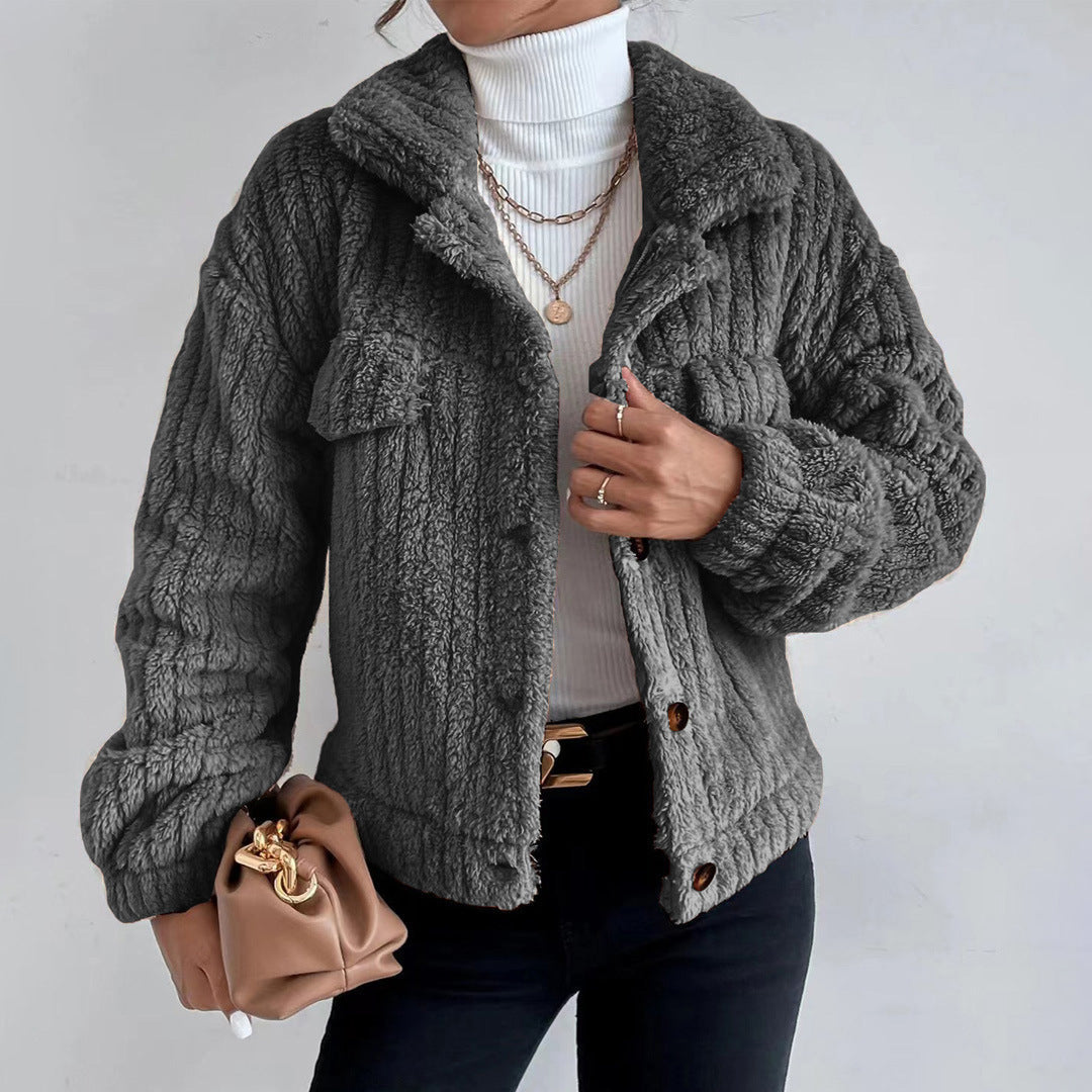 Manteau en Teddy pour femmes stylé | Court