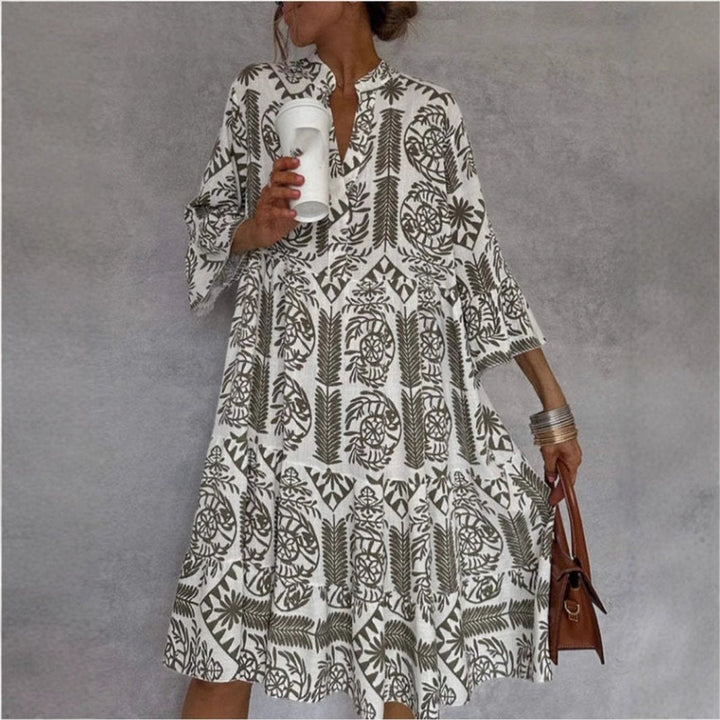 Mia | Robe tunique pour femmes avec motif floral, coupe décontractée