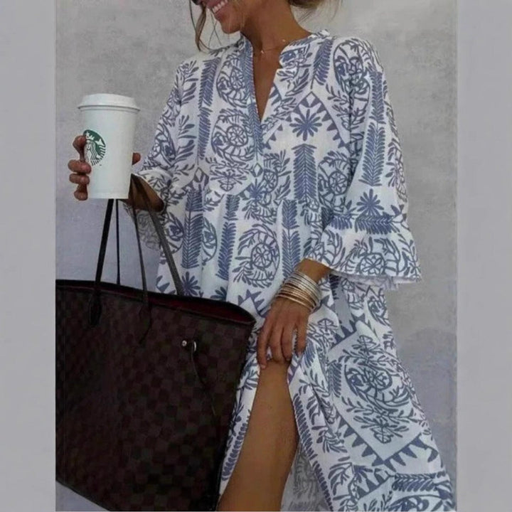 Mia | Robe tunique pour femmes avec motif floral, coupe décontractée