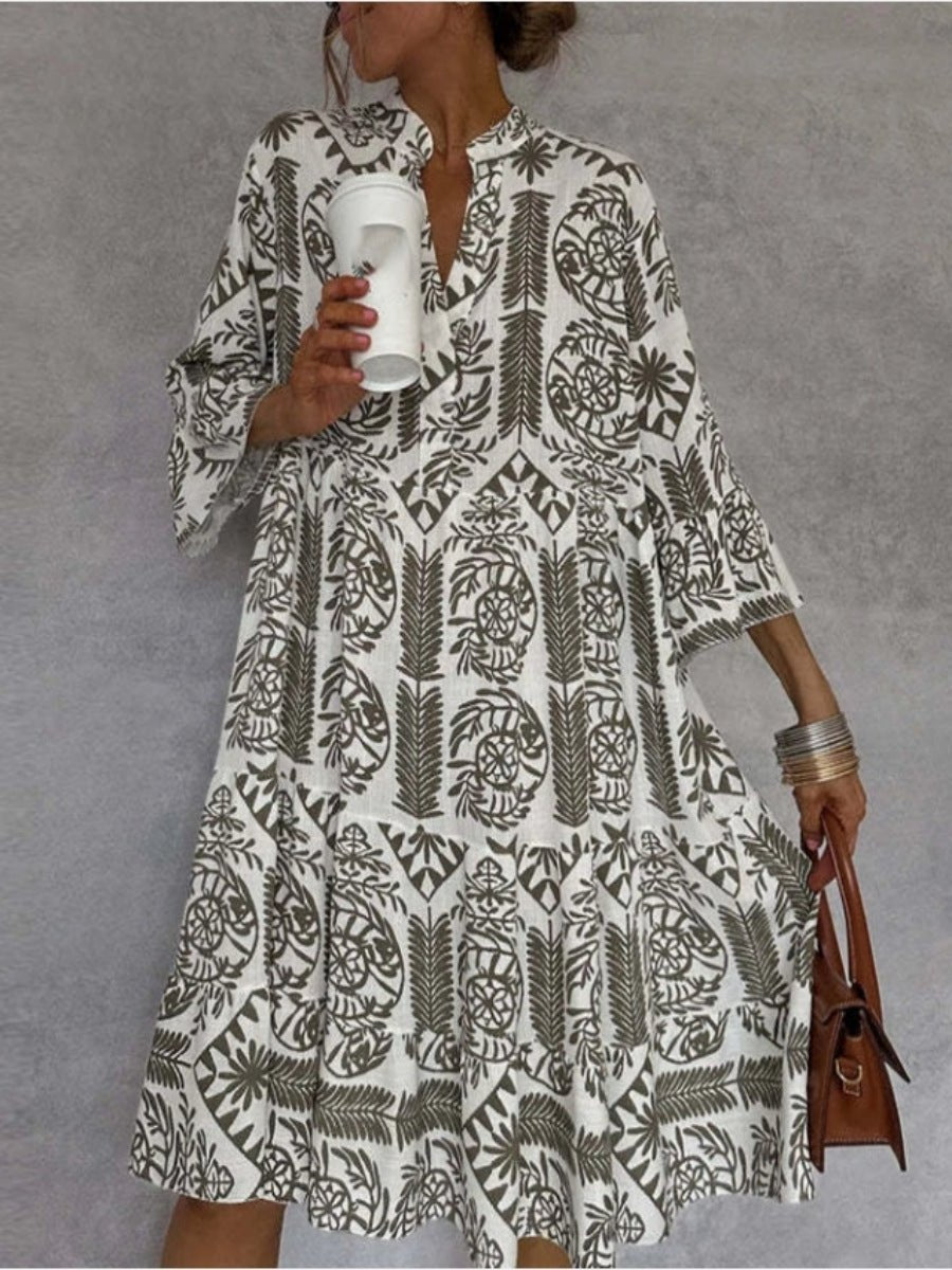 Mia | Robe tunique pour femmes avec motif floral, coupe décontractée