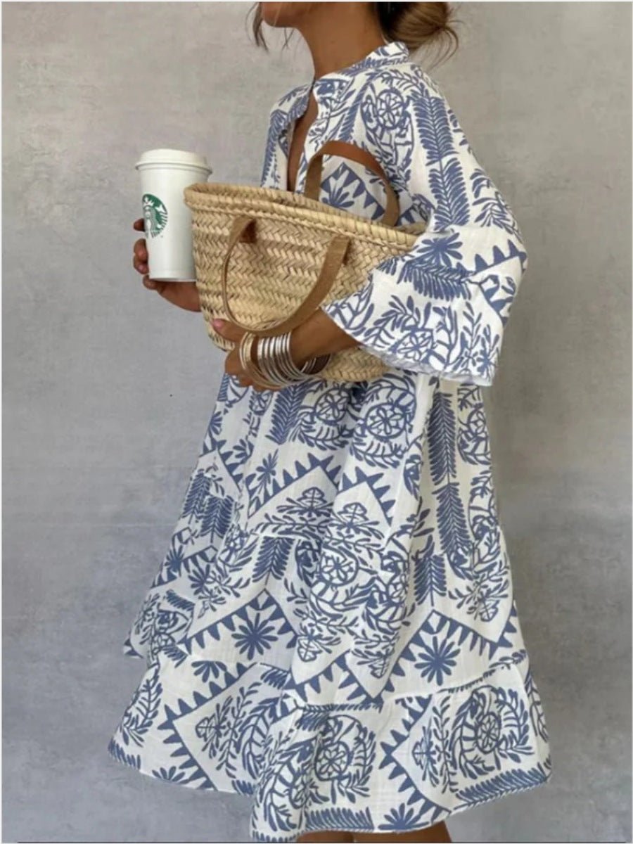 Mia | Robe tunique pour femmes avec motif floral, coupe décontractée
