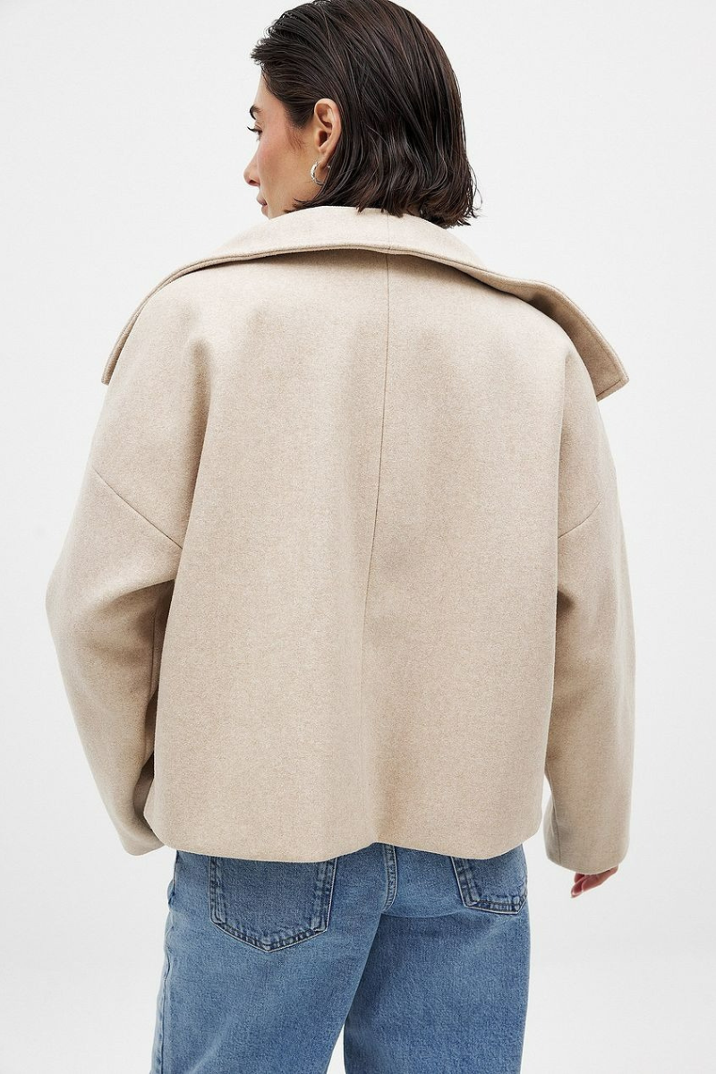 Manteau vintage à double boutonnage pour femmes | Court