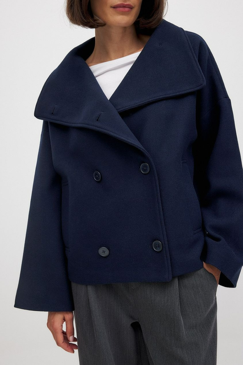 Manteau vintage à double boutonnage pour femmes | Court