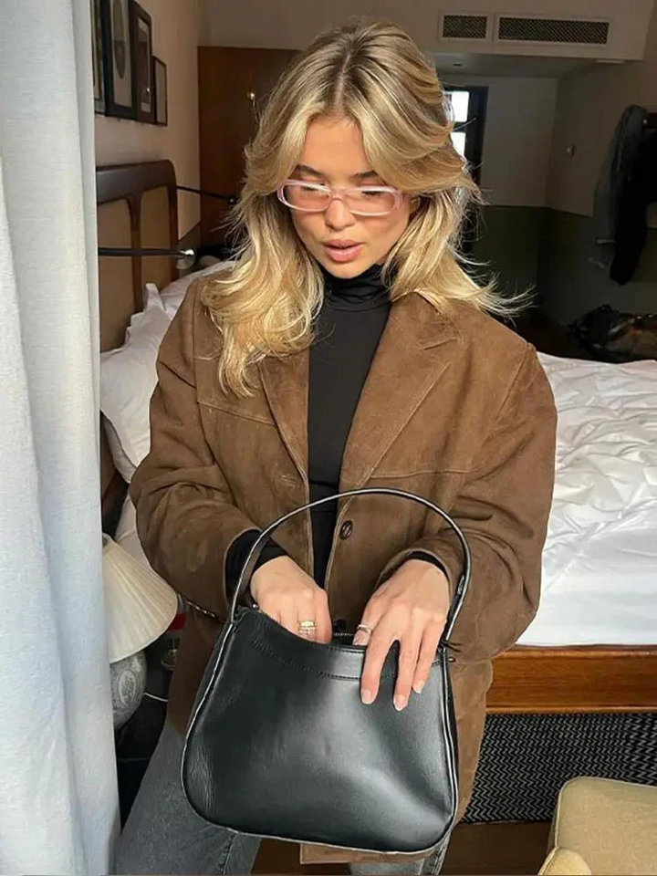 Manteau d'automne vintage pour femmes | surdimensionné