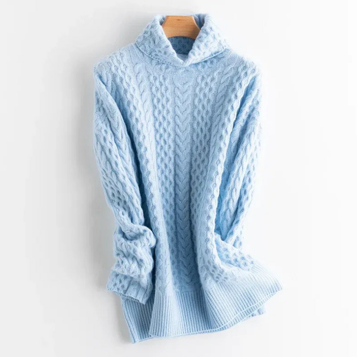 Pull en maille vintage pour femmes | Col roulé