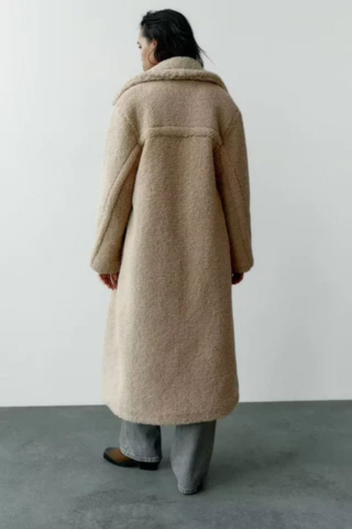 Manteau Long en Teddy pour Femmes
