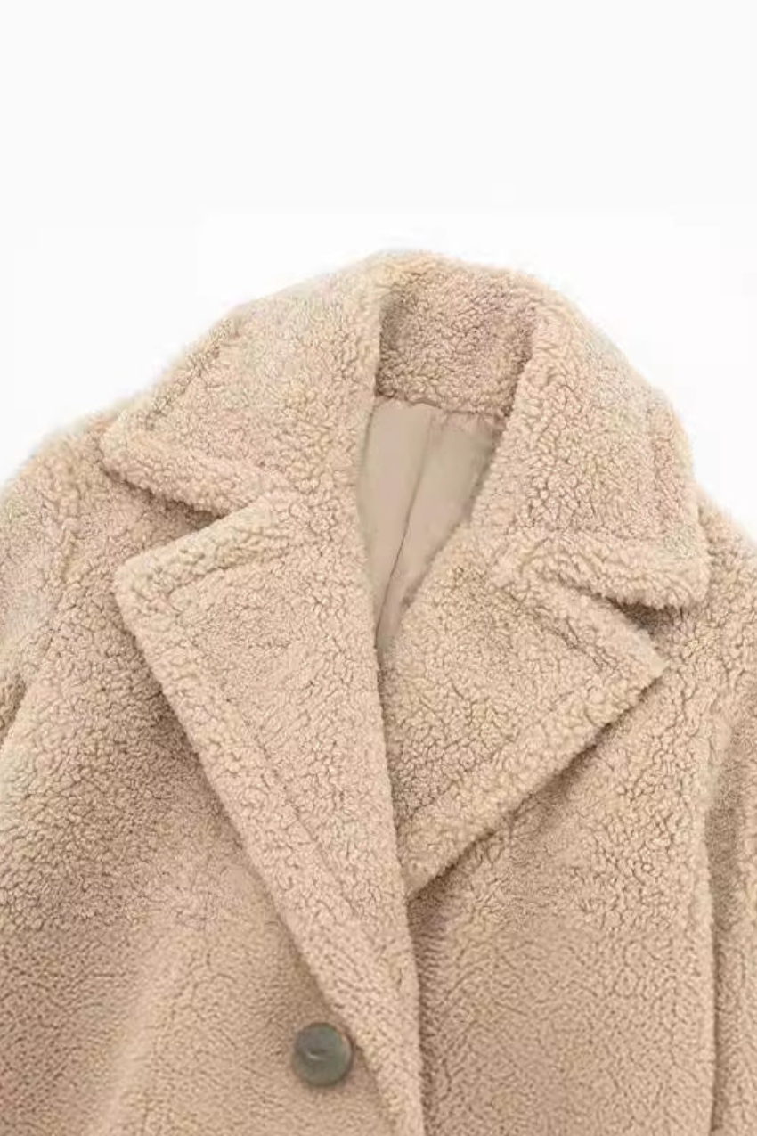 Manteau Long en Teddy pour Femmes