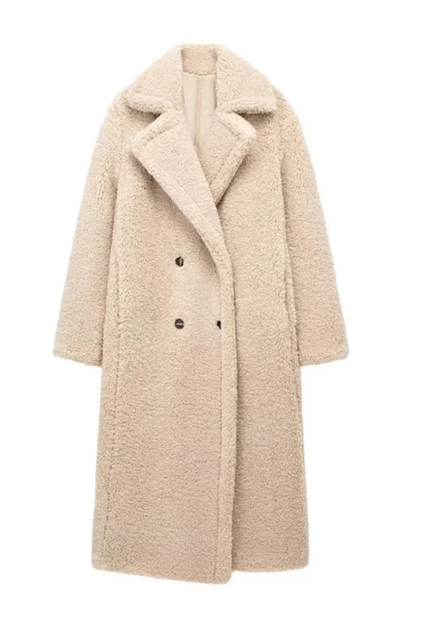 Manteau Long en Teddy pour Femmes
