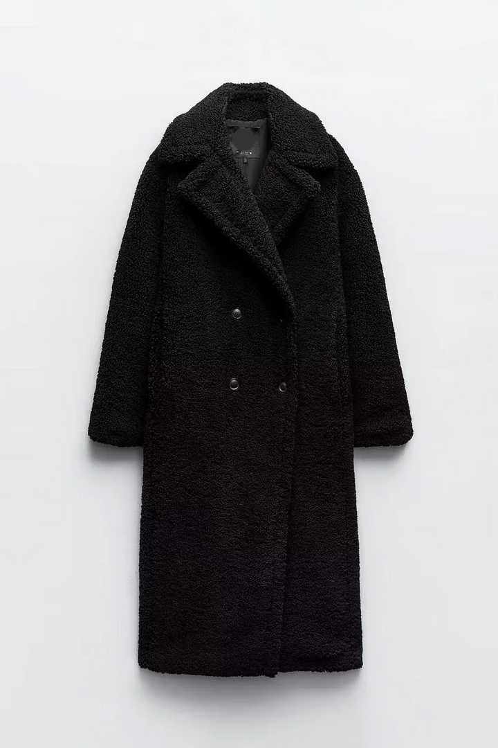 Manteau Long en Teddy pour Femmes