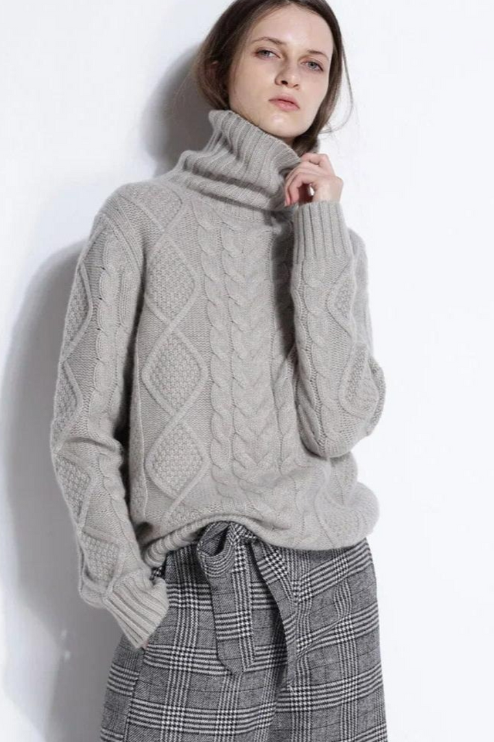 Pull femme chaud et épais | Col roulé