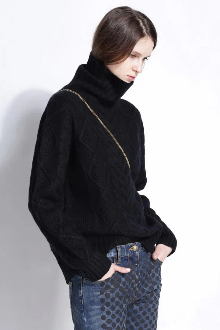 Pull femme chaud et épais | Col roulé