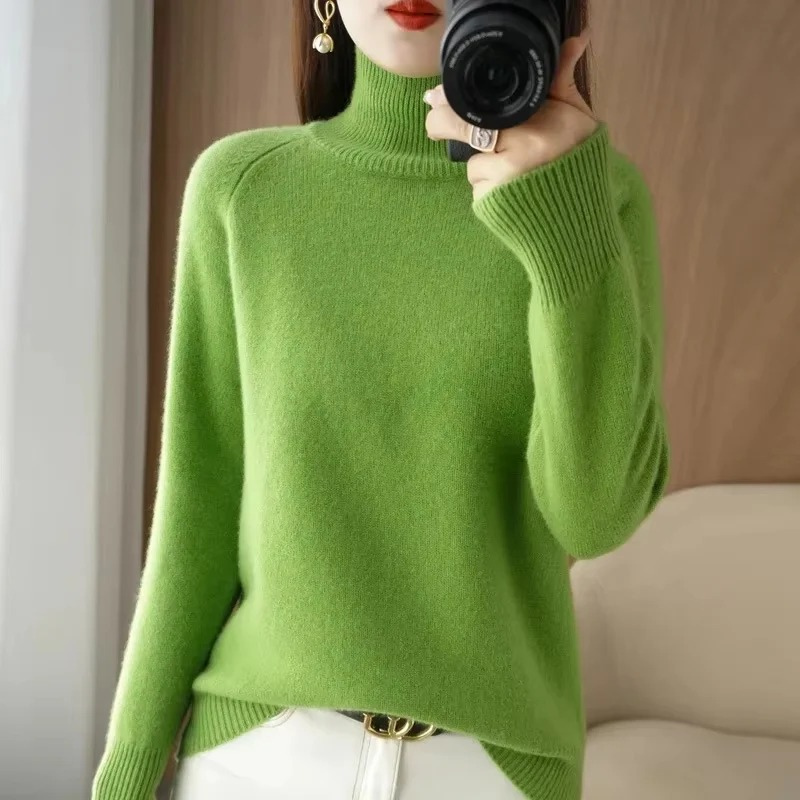 Pull en tricot chaud pour femmes | Col roulé