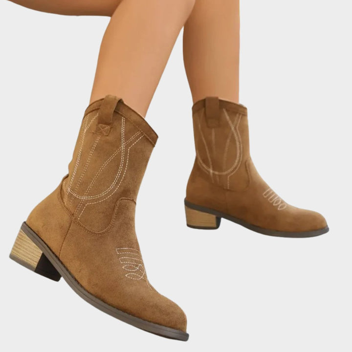 Elisabeth | Bottines Western Cowboy pour femmes avec détails matelassés