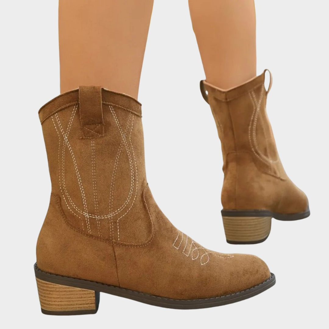 Elisabeth | Bottines Western Cowboy pour femmes avec détails matelassés