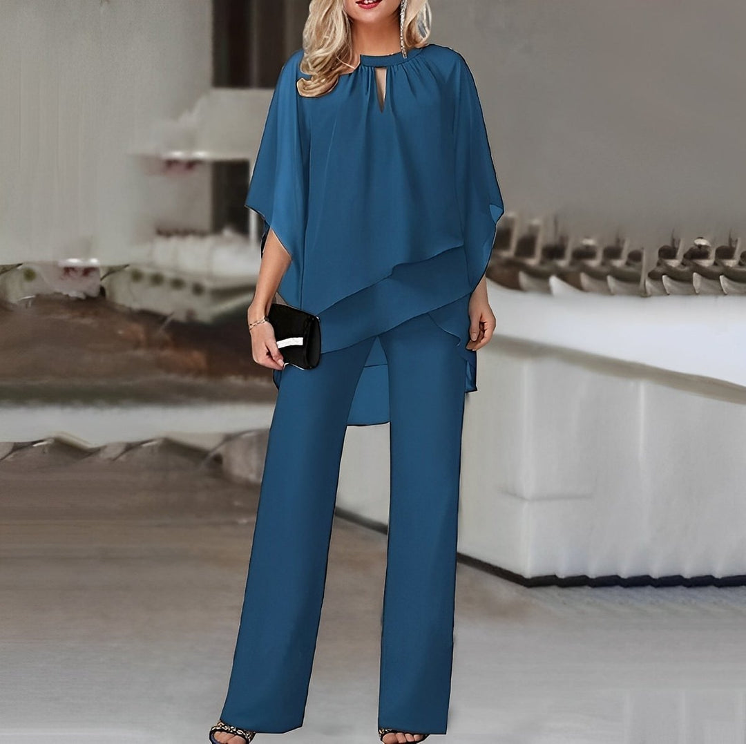 Mia | Pantalon large pour femmes, ensemble en chiffon à couches