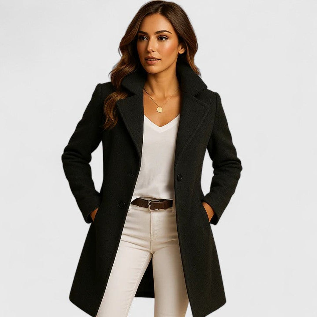 Frieda | Manteau Élégant Long pour Femmes avec Boutonnage