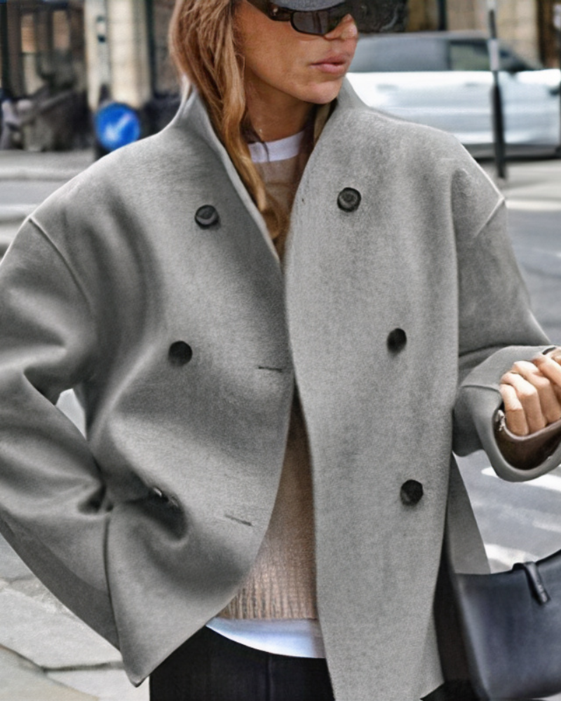 Manteau double boutonnage intemporel pour femmes | Automne