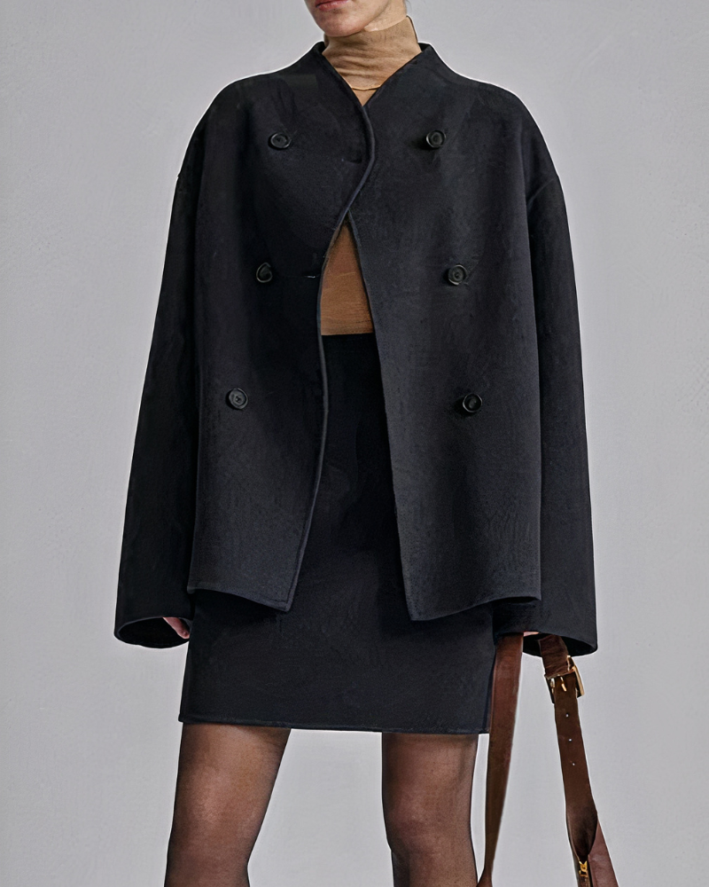 Manteau double boutonnage intemporel pour femmes | Automne