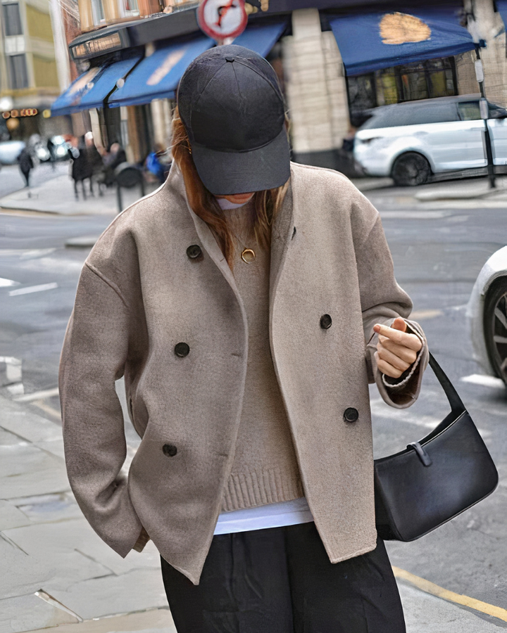 Manteau double boutonnage intemporel pour femmes | Automne
