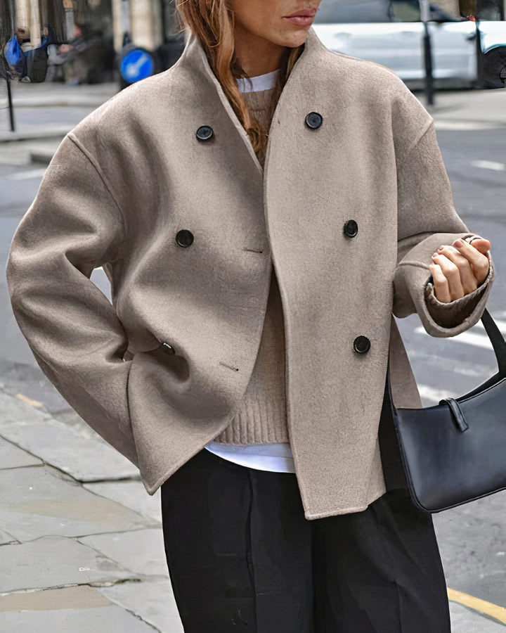 Manteau double boutonnage intemporel pour femmes | Automne