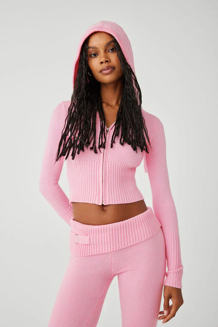 Ensemble sweat à capuche zippé et pantalon pour femmes