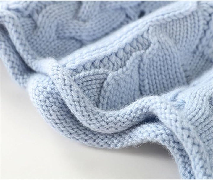 Marie | Pull en tricot à motif torsadé pour femmes, col roulé, coupe décontractée