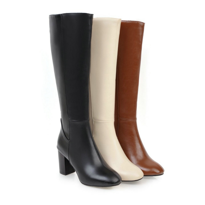 Bottes pour femmes | Bottes classiques hautes avec talon bloc