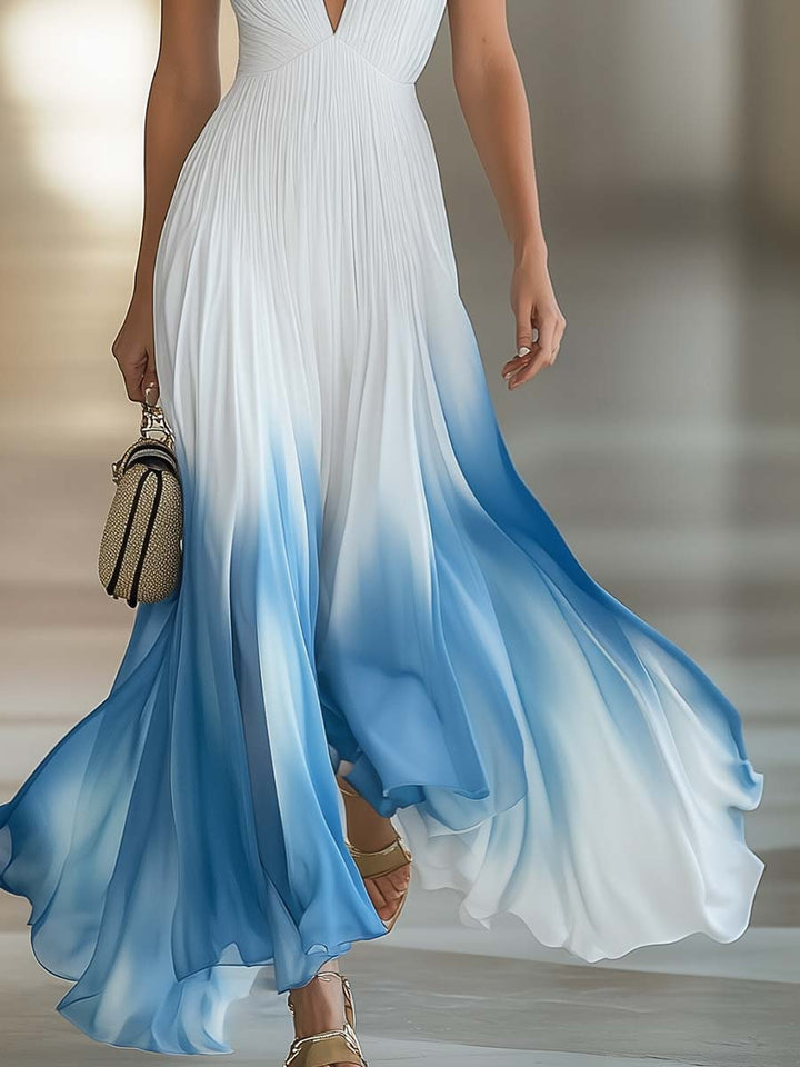 Daria | Robe maxi à décolleté en V dégradé pour femmes