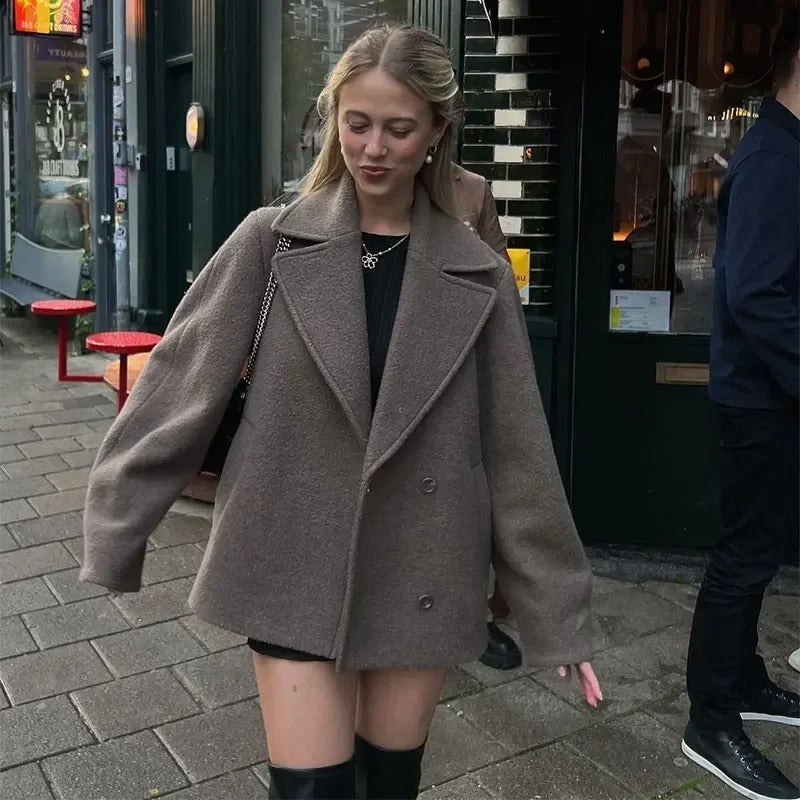 Wanda | Manteau élégant à revers pour femmes