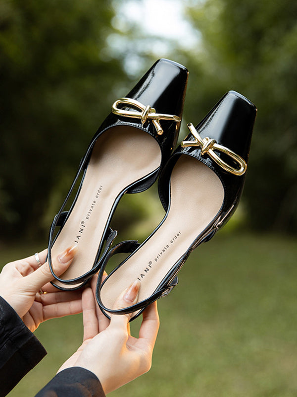 Sandales à bout carré et à empiècements, chaussures à brides