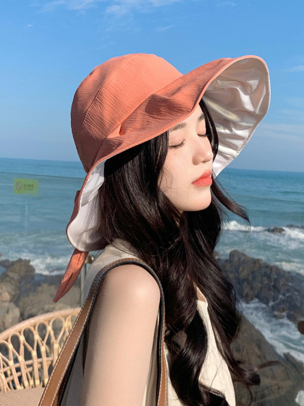 Chapeau pliable anti-UV à larges bords