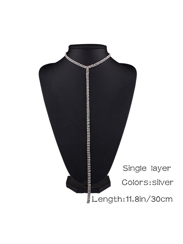 Collier tendance, normcore, à strass