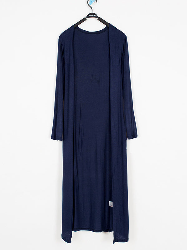 Veste décontractée ample à manches longues, couleur unie