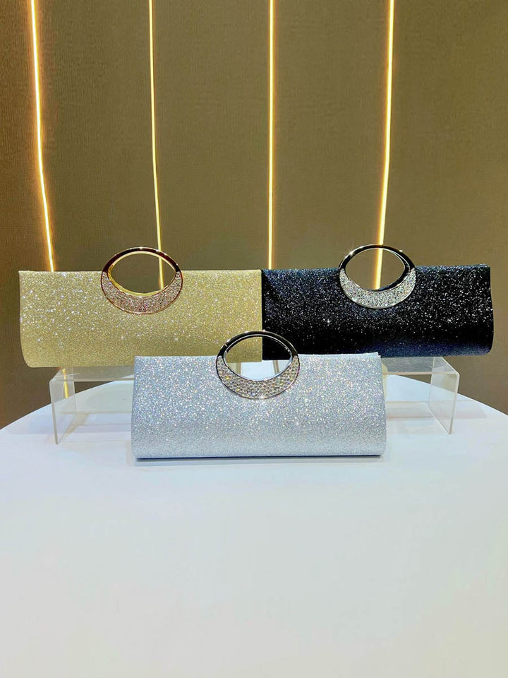 Sac à main à chaîne, à strass, à sequins