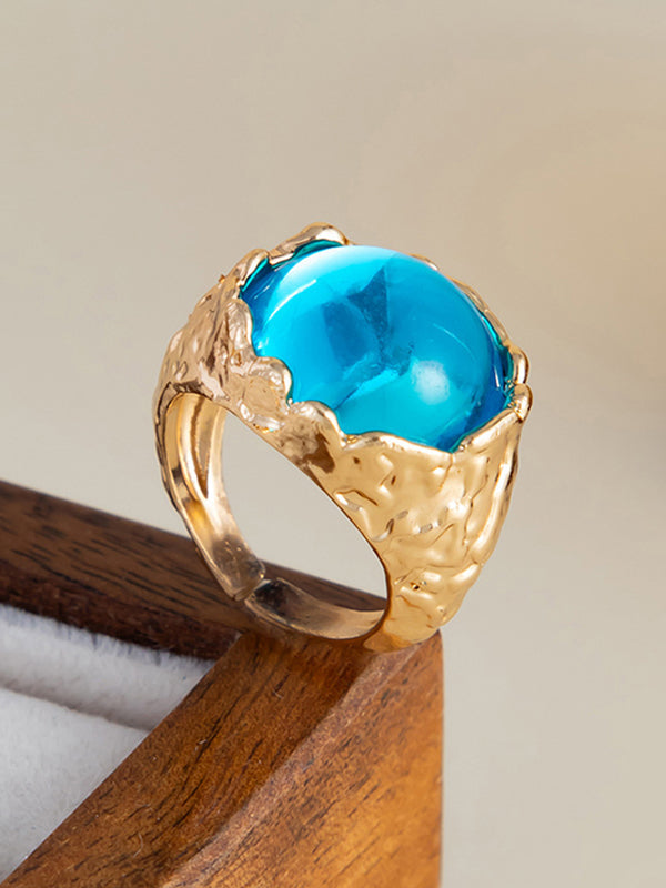 Bague géométrique à strass