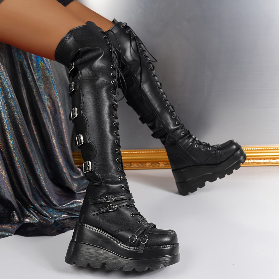 Bottes Overknee Femme | Talon Bloc Moyen avec Tige