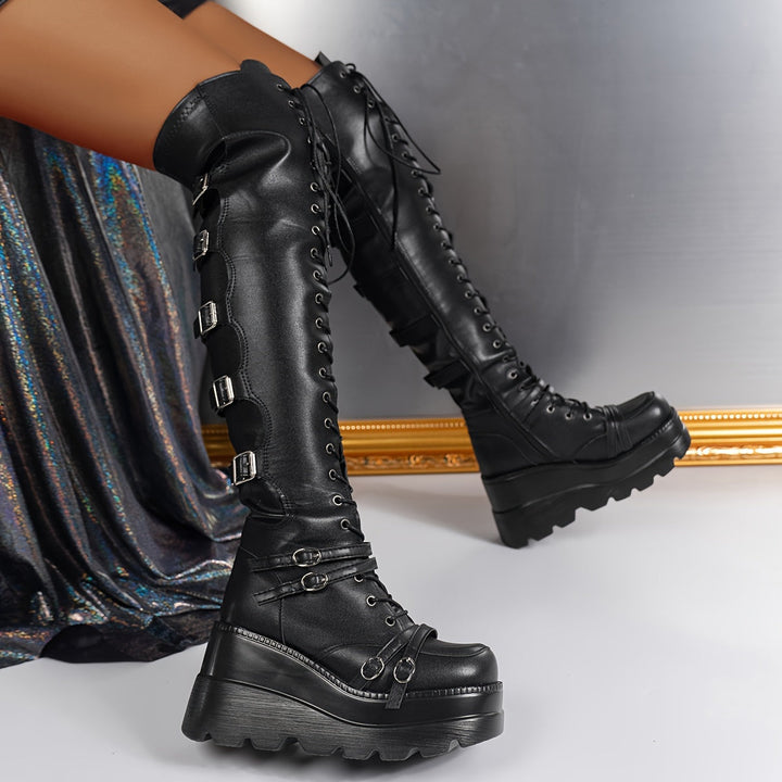 Bottes Overknee Femme | Talon Bloc Moyen avec Tige
