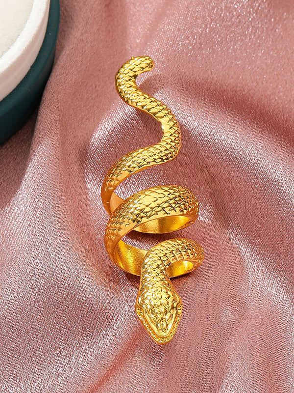 Bague en forme de serpent, couleur unie