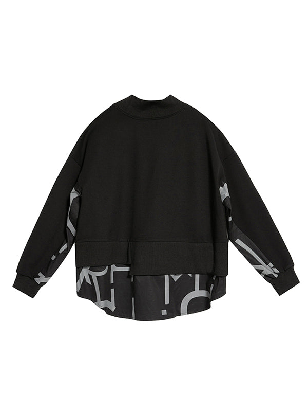Sweat-shirt à empiècements, effet deux pièces