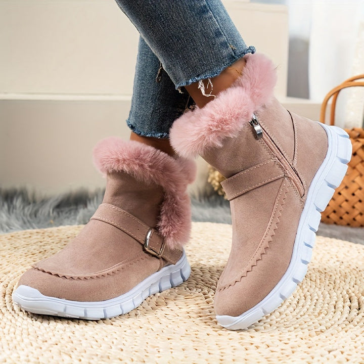 Bottes d'hiver femmes | Fermeture éclair latérale avec détail de sangle