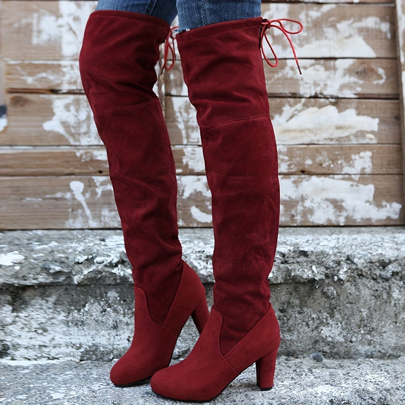 Bottes overknee pour femmes | Tige haute au-dessus du genou avec enfilage